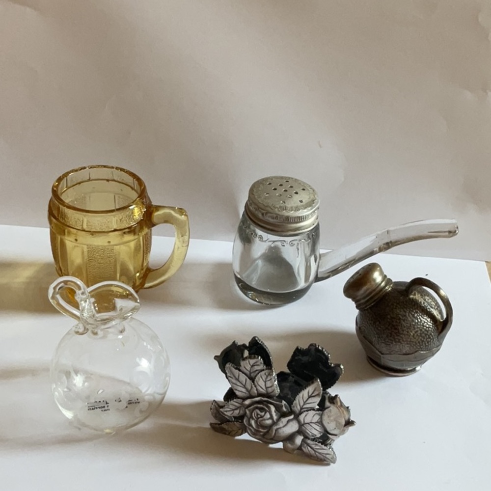 Collection of Glass and Metal antique smalls
